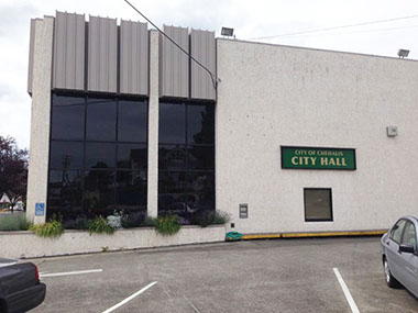 Street view of Chehalis City Hall.